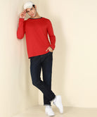 Mens Contrast Crew Neck Full Sleeve T-Shirts - Young Trendz