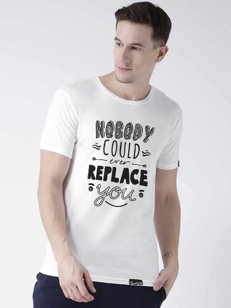 Nobody Printed White(Men) Red(Women) Color Printed Couple Tshirts - Young Trendz