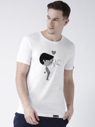 Pulse Printed White(Men) Red(Women) Color Printed Couple Tshirts - Young Trendz