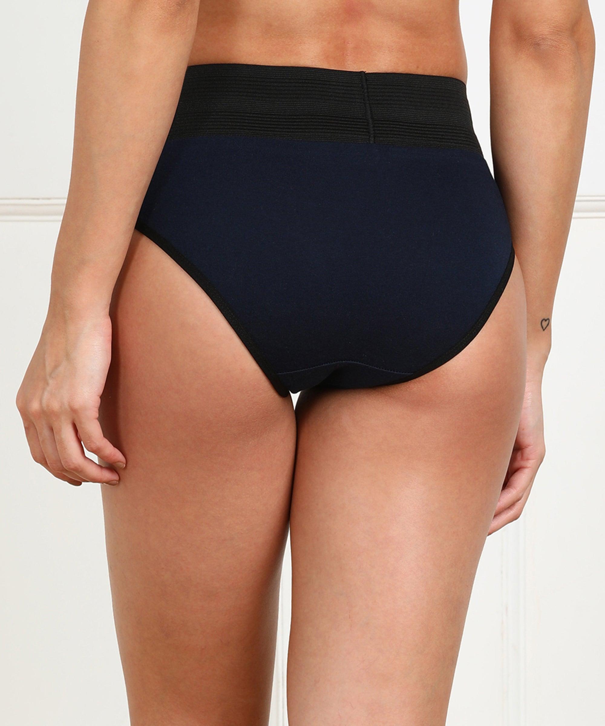 Young Trendz Women High Waist Hipster Navy Panty - Organic Cotton - Young Trendz