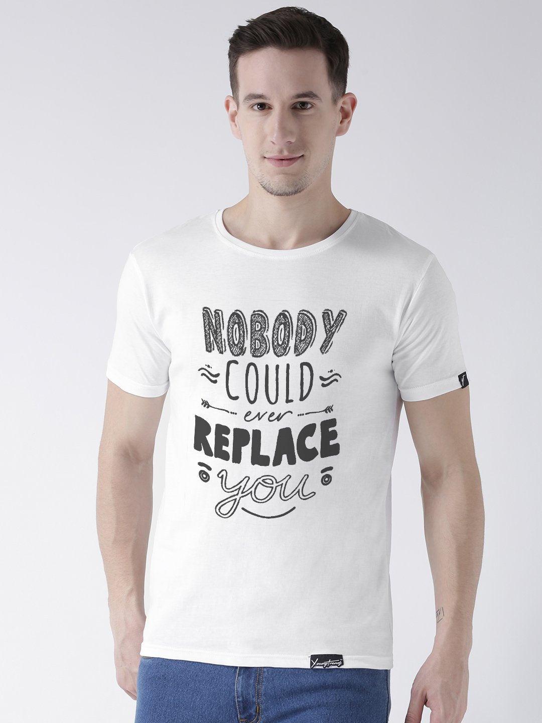 Nobody Printed White Color Couple Tshirts - Young Trendz