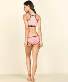 Womens Pink Trendz Sports Bar Bikini Combo lingerie Set - Young Trendz