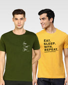 Mens Printed Combo TShirt - 2pcs Pack - Young Trendz