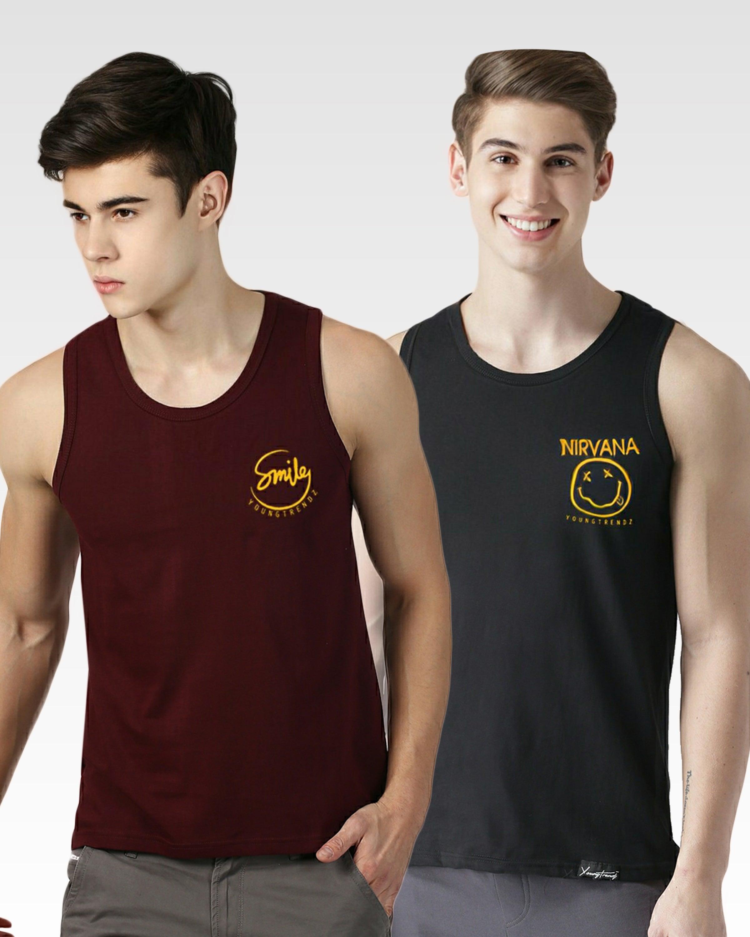 Boys Print Sleeveless Combo Tshirt - Young Trendz