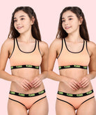 Girls Pink Trendz Lingerie Combo Set (Pack of 2) - Young Trendz