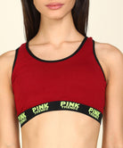 Womens Pink Trendz Sports Bar Bikini Combo lingerie Set - Young Trendz