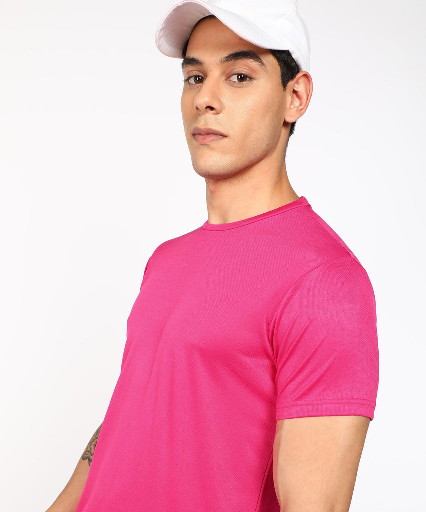 Mens Dry-Fit Sports T.shirt (Pink) - Young Trendz
