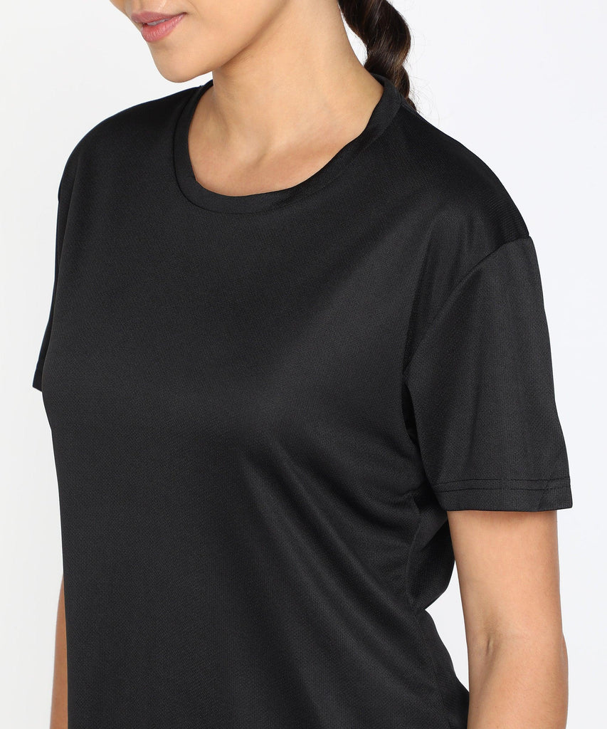 Womens Dry-Fit Sports Combo T.shirt (Black & White) - Young Trendz