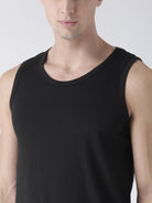 Mens Plain Sleeveless Combo Tshirt - Young Trendz