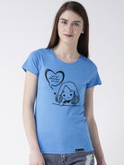 Love you Printed Skyblue Color Couple Tshirts - Young Trendz