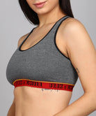 Women Flixchil Inner Sports Bra Grey Melange - Young Trendz
