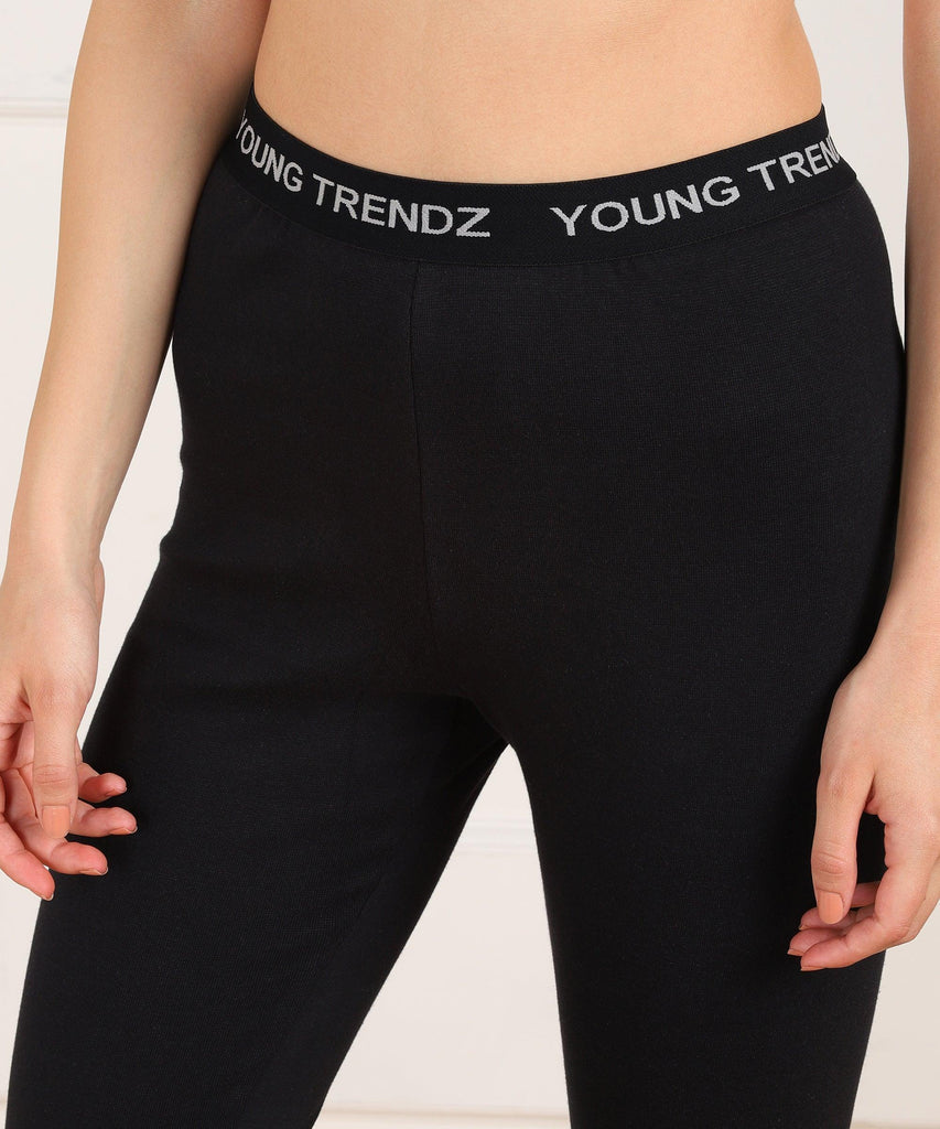 Womens Sports Tights (Black) - Young Trendz