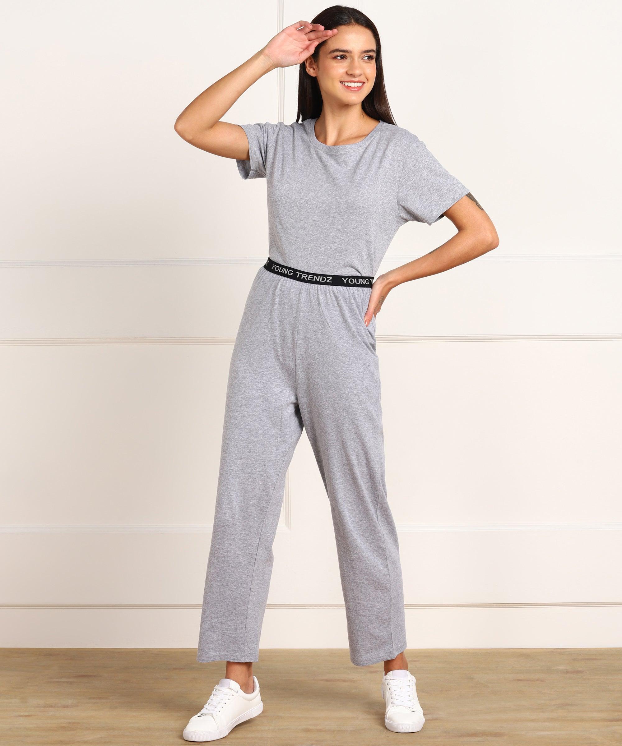 Women T-shirt & Pyjama Set Pure Soft Cotton - Combo Set - Young Trendz