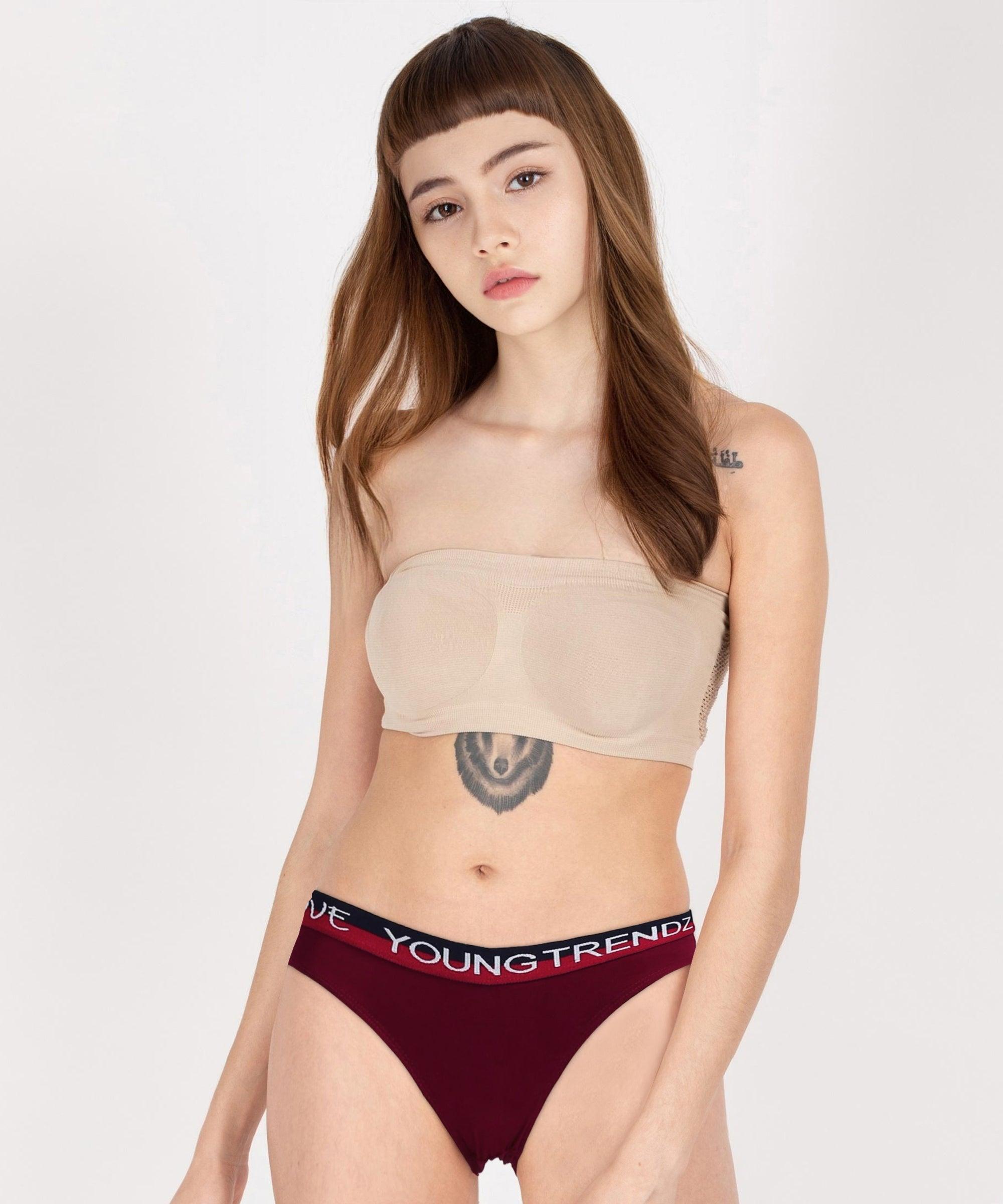 Girls Multicolours Hipster Maroon colour Panty - Young Trendz