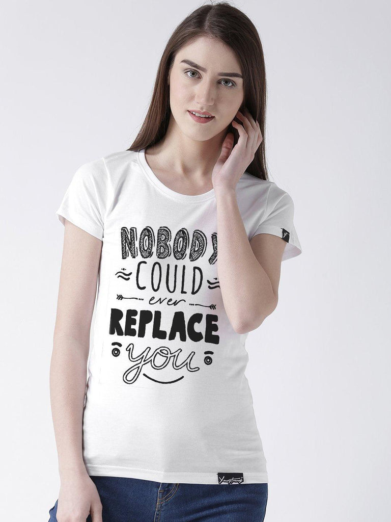 Nobody Printed Grey(Men) White(Women) Color Printed Couple Tshirts - Young Trendz