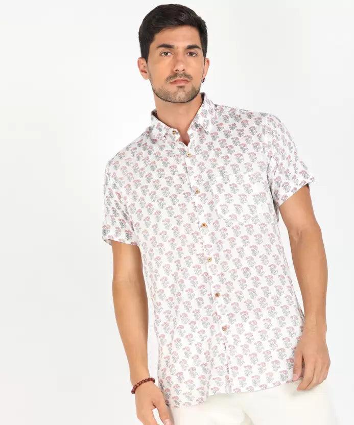 Mens Half Sleeve Casual Printed Shirt - Young Trendz