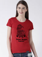 Minions Printed White(Men) Red(Women) Color Printed Couple Tshirts - Young Trendz