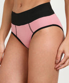 Young Trendz Women High Waist Hipster Pink Panty - Organic Cotton - Young Trendz