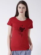 Pulse Printed Grey(Men) Red(Women) Color Printed Couple Tshirts - Young Trendz