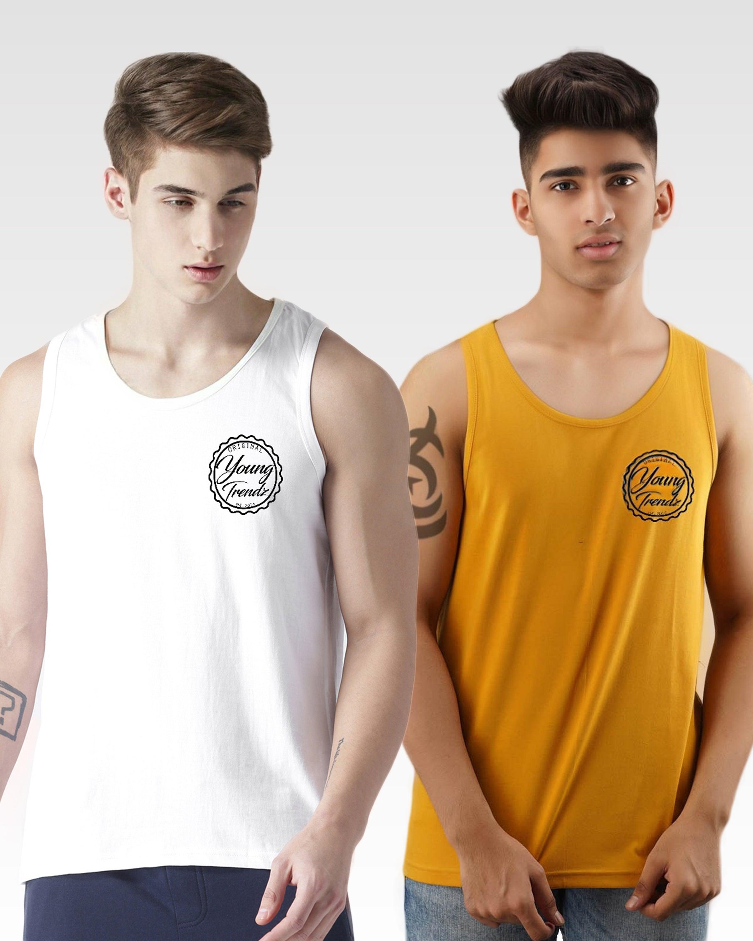 Boys Print Sleeveless Combo Tshirt - Young Trendz