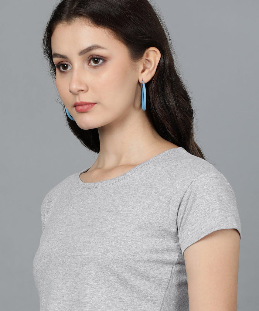 Young trendz Women's Casual Half Sleeve Grey Top - Young Trendz