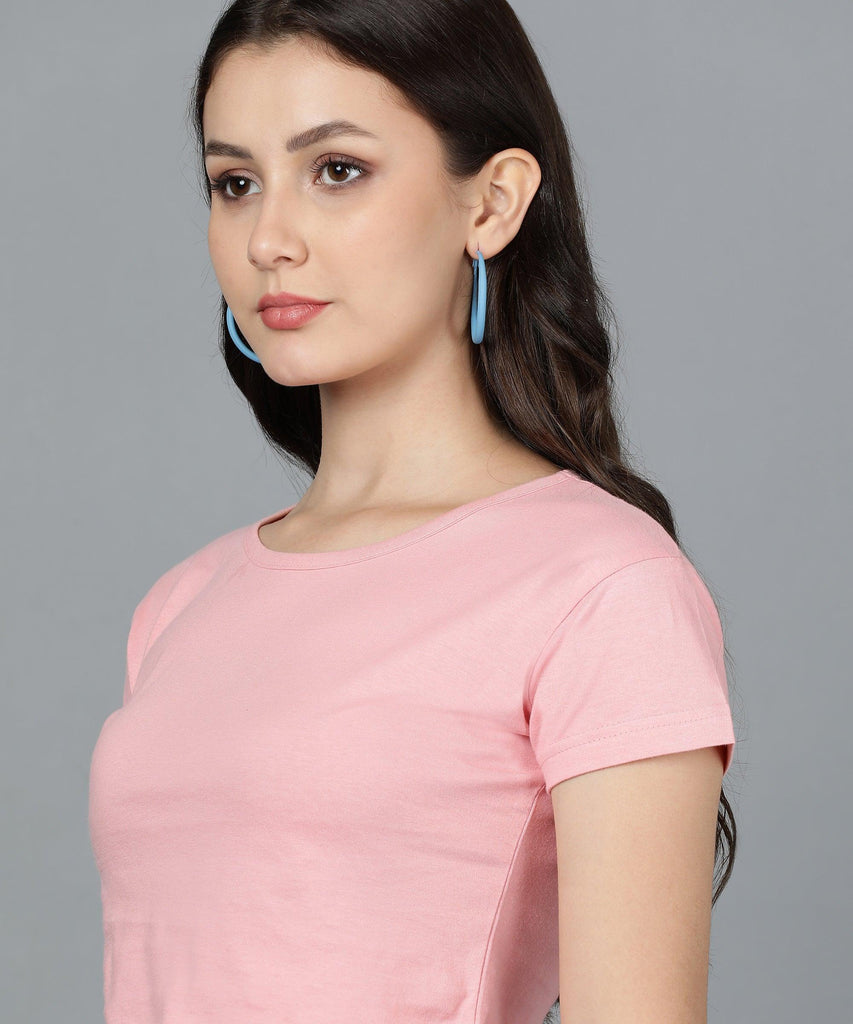 Young trendz Women's Casual Half Sleeve Pink Top - Young Trendz