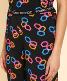 Women Printed T.Shirt & Pyjama Co-Ord Set - Young Trendz