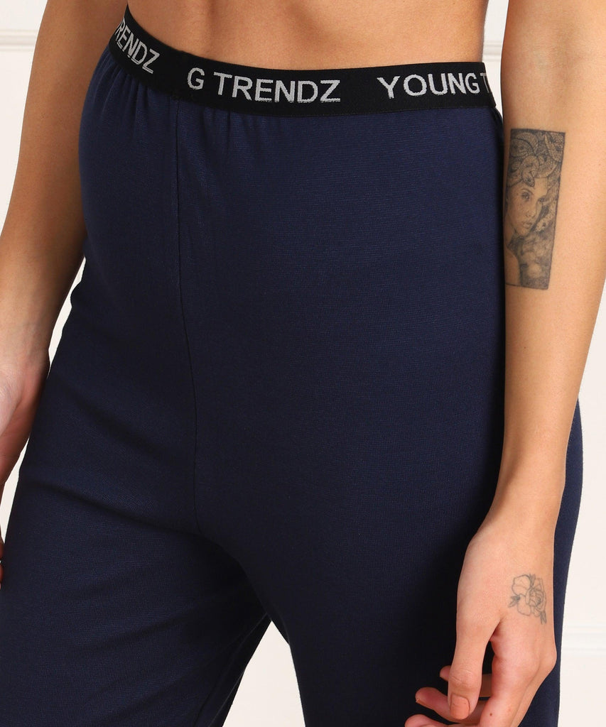 Young Trendz Womens Active Co-Ord Set (Navy) - Young Trendz