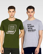 Mens Printed Combo TShirt - 2pcs Pack - Young Trendz