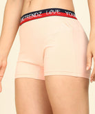 Young trendz Women Love elastic Boy Short Peach Panty - Young Trendz