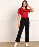 Women Printed T-shirt & Pyjama Set Pure Soft Cotton - Young Trendz