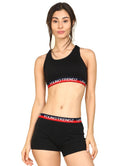 Womens Non Padded Love Elastic Combo Sports Bra - Young Trendz