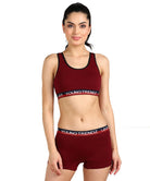 Womens Non Padded Love Elastic Combo Sports Bra - Young Trendz