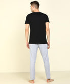 Mens Multicolours Combo T.Shirt & Pyjama Set - Young Trendz