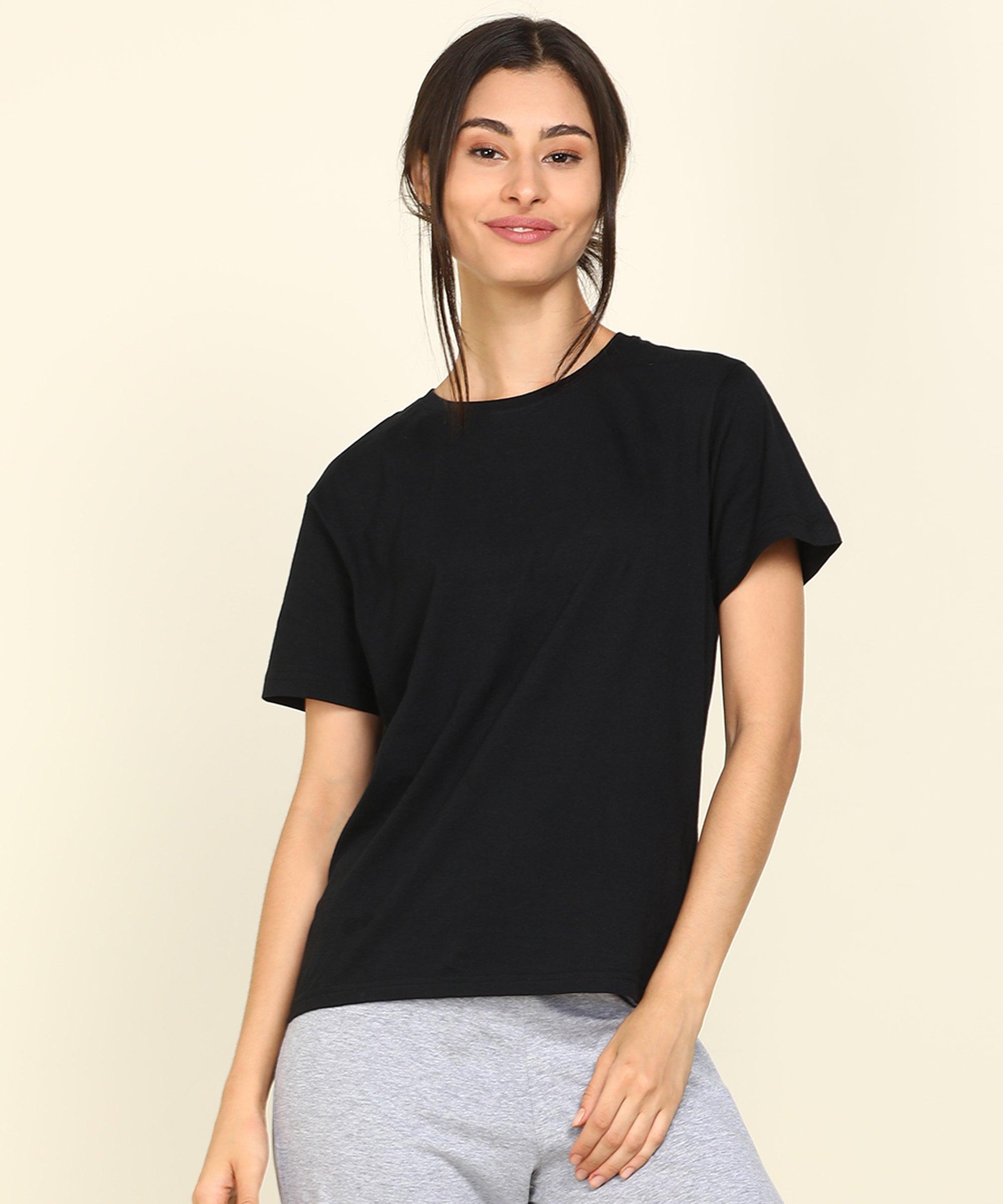 Womens Regular Fit Combo Solid Tshirt - Young Trendz