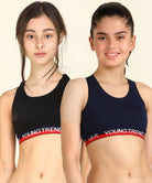 Young Trendz Girls Non Padded Love Elastic Combo Sports Bra(Pack of 2) - Young Trendz