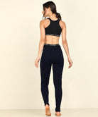 Young Trendz Womens Active Co-Ord Set (Black_Navy) - Young Trendz