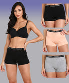 Womens YT Elastic Combo Boyshorts - Young Trendz