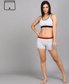 Womens FLIXCHILL Boys Shorts 2Combo (White Melange) - Young Trendz