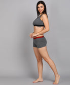 Womens FLIXCHILL Boys Shorts 2Combo (Grey Melange) - Young Trendz