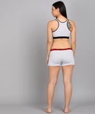 Womens Non Padded FLIXCHILL Combo Boys Shorts White Melange (Pack of 3) - Young Trendz