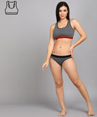 Women Flixchil Inner Sports Bra Grey Melange - Young Trendz