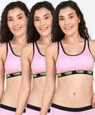 Womens Non Padded PinkTrendz Combo Sports Bra - Young Trendz