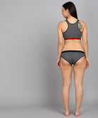 Women Flixchil Inner Sports Bra Grey Melange - Young Trendz
