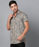 Mens Half Sleeve Casual Printed Shirt - Young Trendz