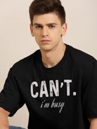 Mens Unisex Over Size Printed Black Color Tshirts - Young Trendz