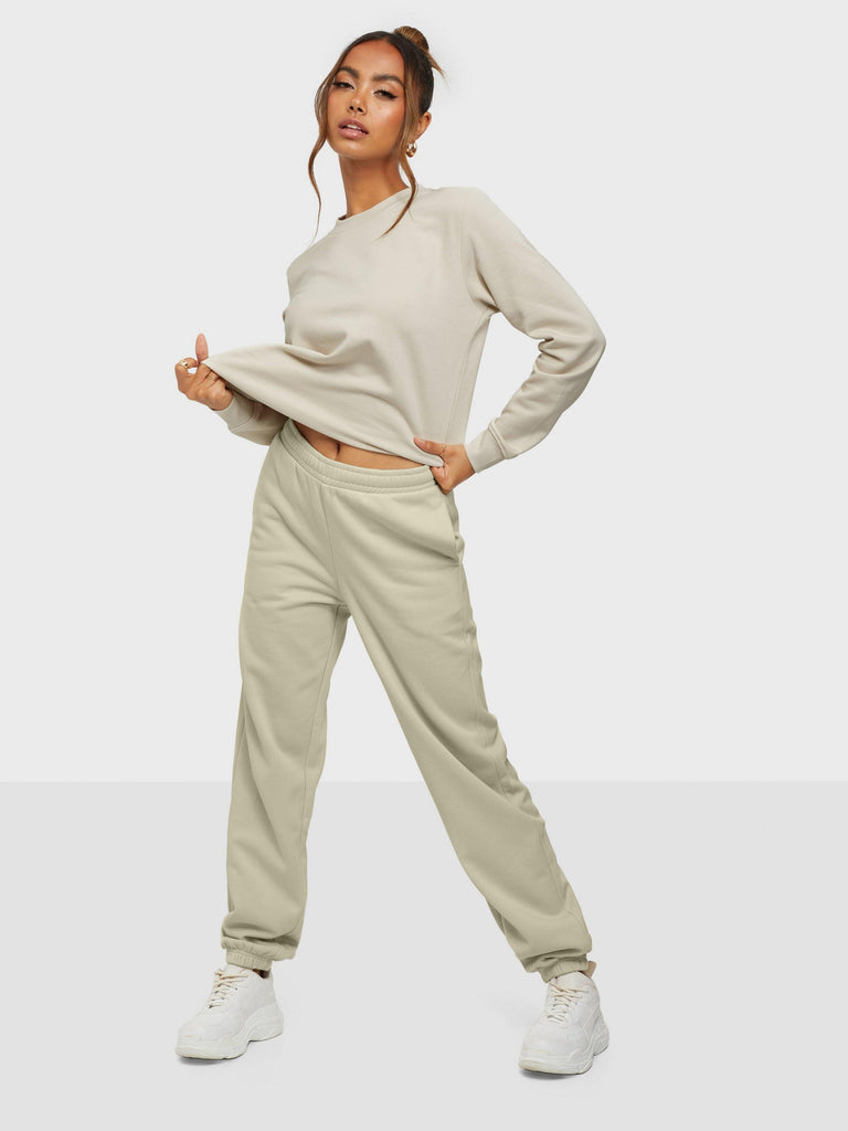 Women's Pocket Jogger Sweatpants (Khaki) - Young Trendz