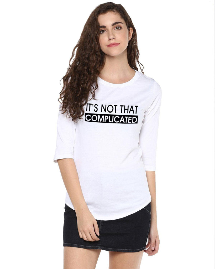 Womens 34U Complicated Printed White Color Tshirts - Young Trendz
