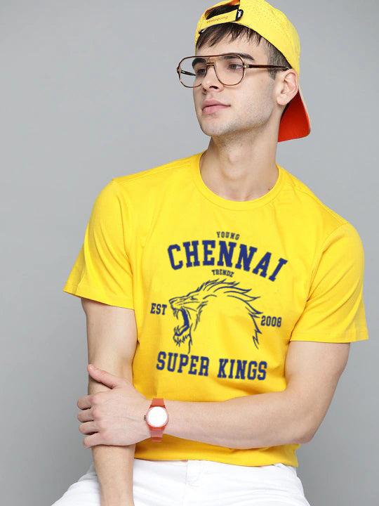 Half Sleeve Mens Chennai Super IPL T-Shirts - Young Trendz