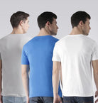 Young Trendz Mens Combo Dabpanda Steel Grey Color T20war Sky Blue Color and Slip White Color Half Sleeve Printed T-Shirts - Young Trendz